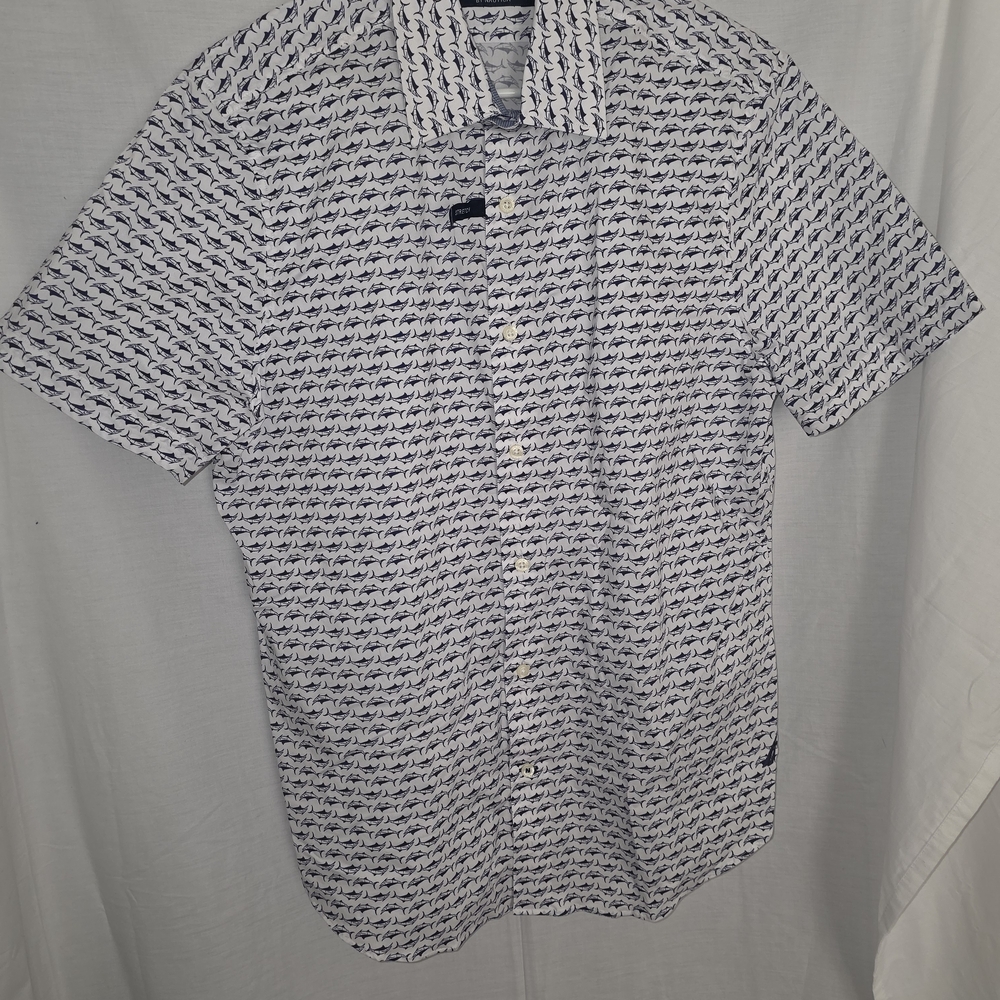 Nautica Men's Casual Shirt in White and Black